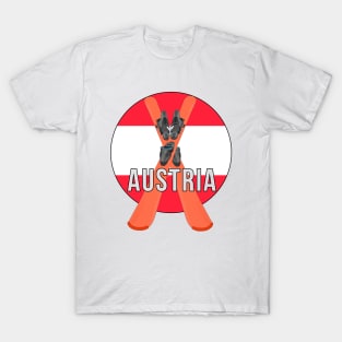 Cool Ski Flag of Austria T-Shirt